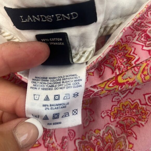 Lands’ End Women’s Plus size 18W 18 W floral paisley pink shorts - Picture 12 of 12